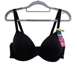 NEW Maidenform One Fab Fit 2.0 T-Shirt Shaping Underwire Bra Black Size 42B DM75